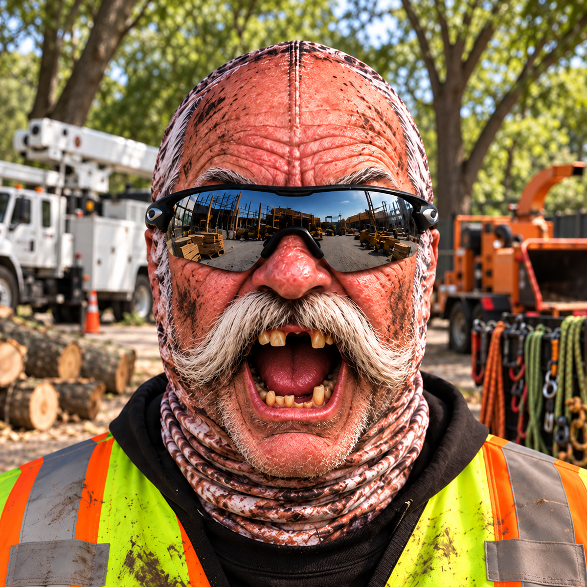 Arborist funny face balaclava - Style 6