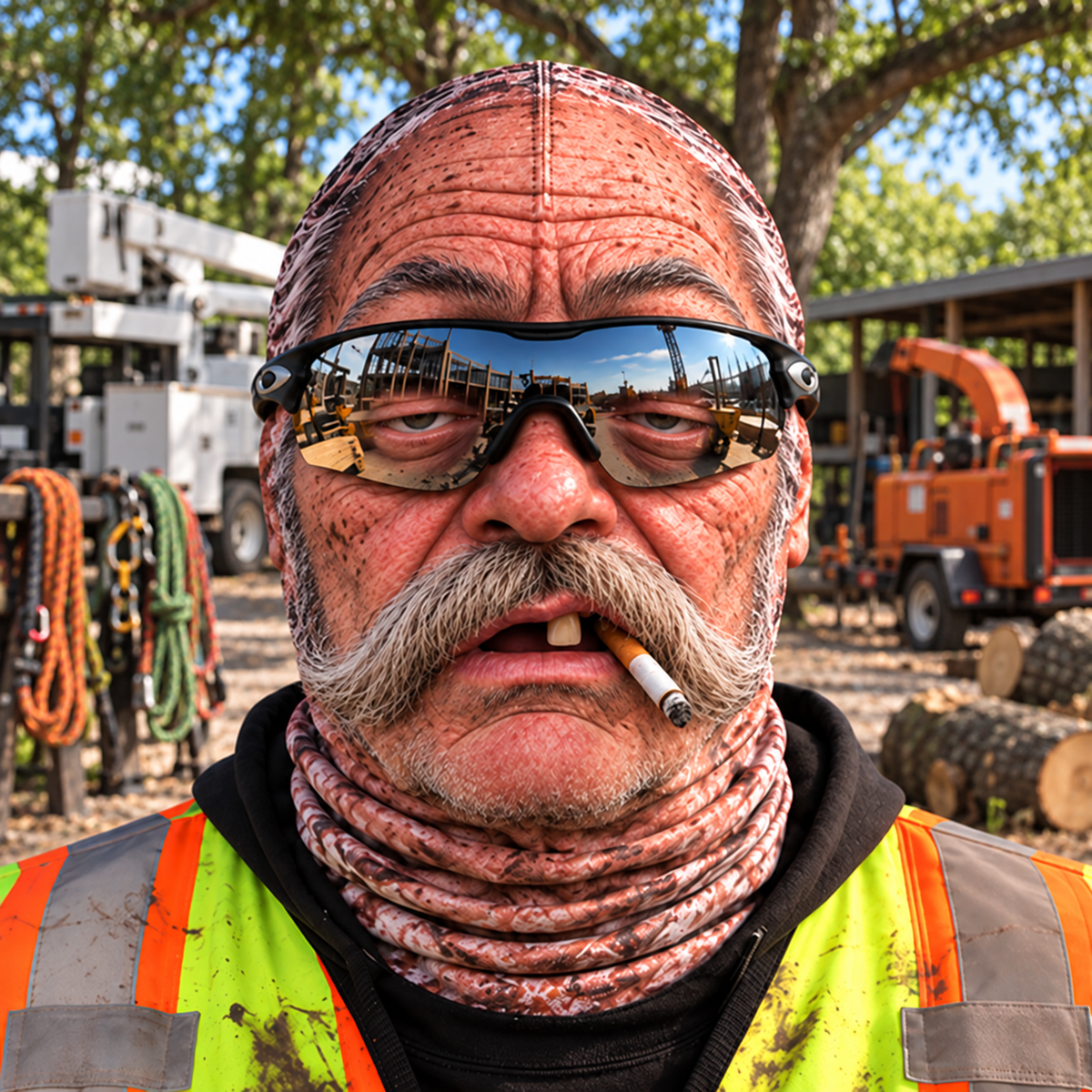 Arborist funny face balaclava - Style 8