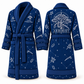 Personalized Arborist Bathrobe - Night Shift blue front and back view