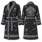 Personalized Arborist Bathrobe - Night Shift slate front and back view