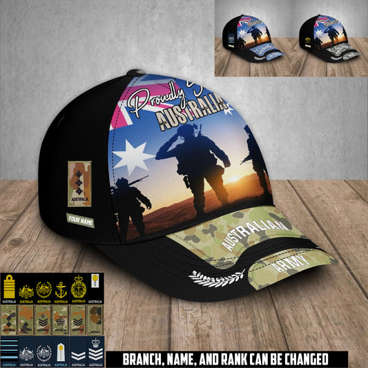 Personalized Rank And Name Australia Soldier/Veterans Baseball Cap - 17680032