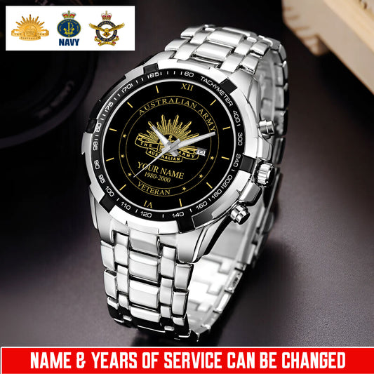 Personalized Name And Year Australia Soldier/Veterans Men Quartz Wristwatch - 17682624
