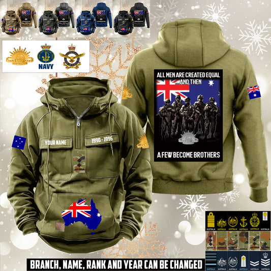 Personalized Australia Soldier/Veteran Vintage Hoodie All Over Printed - 1760486401