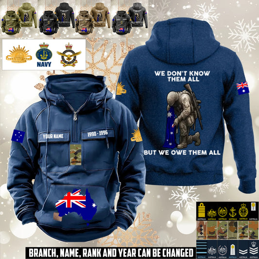 Personalized Australia Soldier/Veteran Vintage Hoodie All Over Printed - 1760313601
