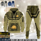 Australian 3D Half Zip Hoodie + Jogger Combo – Personalized with Name & Rank - 17504640