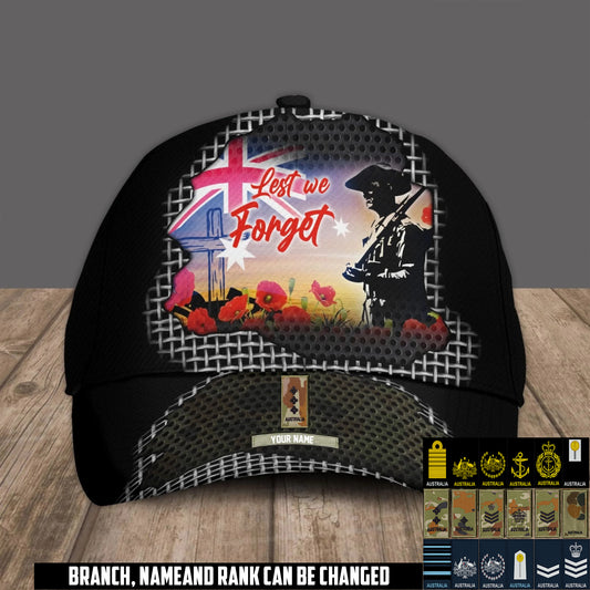 Personalized Rank And Name Australia Soldier/Veterans Baseball Cap - 17680896