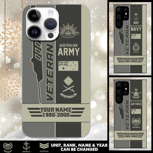 Australian Military Veteran Phone Case – Personalized Name, Rank & Year - 17579808