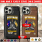 Personalized Australia Soldier/Veteran Camo with Name, Rank and Year Leather Flip Phone Case - 17648928