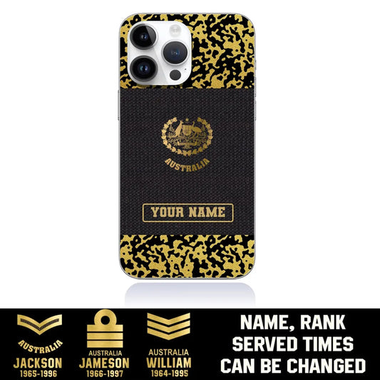 Personalized Australia Soldier/Veterans With Rank And Name Phone Case Printed - 1509230001
