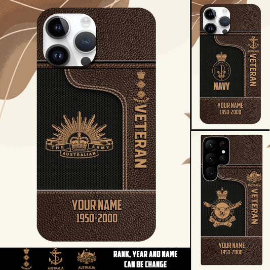 Personalized Australia Soldier/Veterans With Rank, Year And Name Phone Case Printed - 17394048