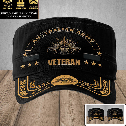 Personalized Australia Soldier/ Veteran With Name, Rank And Year Military Cap - 17392320