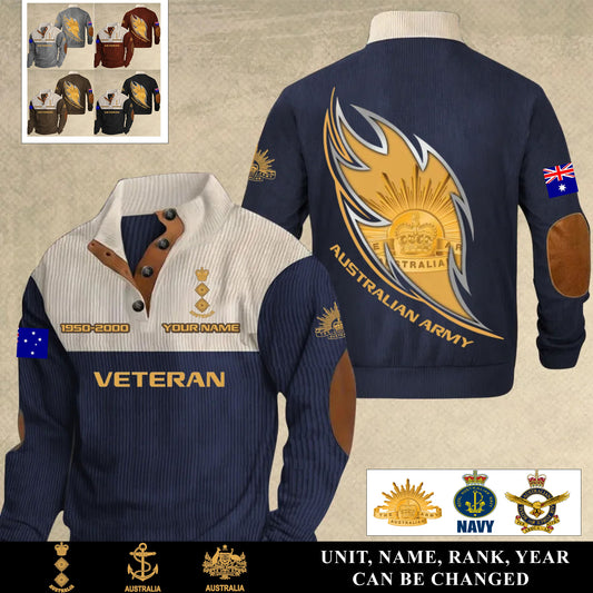 Personalized Australia Soldier/ Veteran With Name, Year And Rank Sports Sweatshirt - 17400960