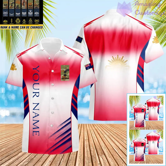 Personalized Australia with Name and Rank Soldier/Veteran Hawaii All Over Printed - 17158176