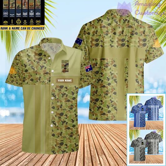 Personalized Australia Soldier/ Veteran Camo With Name And Rank Hawaii Printed  - 07052401QA