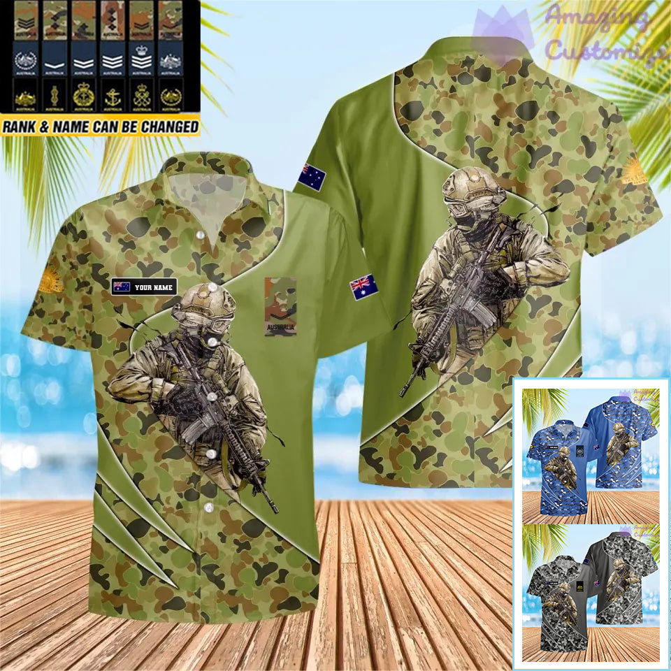 Personalized Australia with Name and Rank Soldier/Veteran Hawaii All Over Printed - 17157312