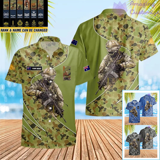 Personalized Australia with Name and Rank Soldier/Veteran Hawaii All Over Printed - 15052401QA