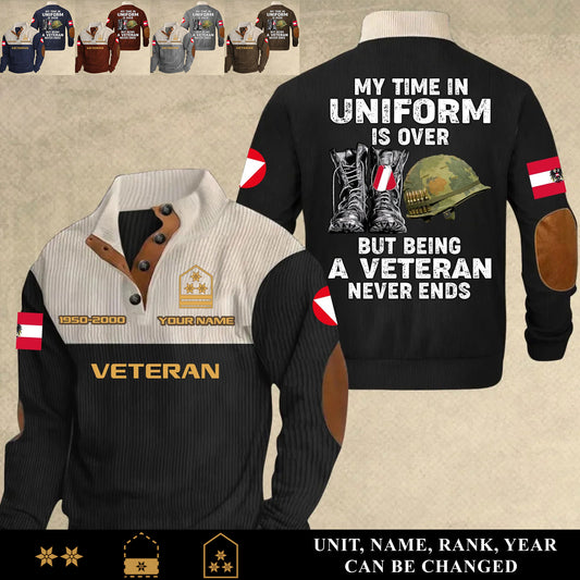 Personalized Austria Soldier/ Veteran With Name, Year And Rank Sports Sweatshirt - 17553024
