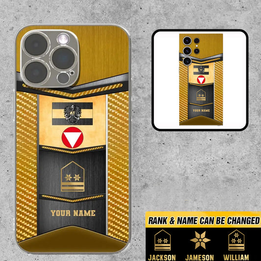 Personalized Austria Soldier/Veterans With Rank And Name Phone Case Printed - 16980192