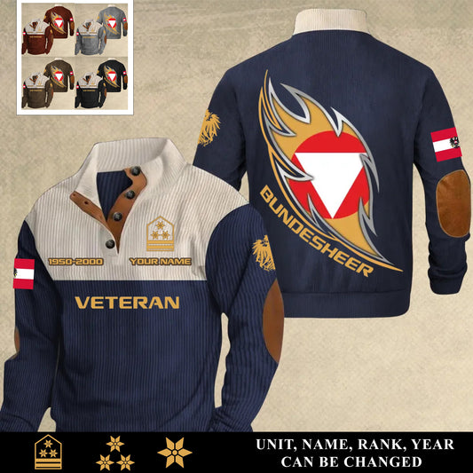 Personalized Austria Soldier/ Veteran With Name, Year And Rank Sports Sweatshirt - 17400960
