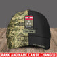 Personalized Rank And Name Austria Soldier/Veterans Camo Baseball Cap - 17734464