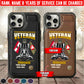 Personalized Austria Soldier/Veteran Camo with Name, Rank and Year Leather Flip Phone Case - 17648928