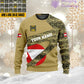 Personalized Austrian Soldier/ Veteran Camo With Name And Rank Ugly Sweater 3D Printed - 17062272