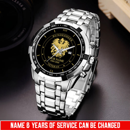 Personalized Name And Year Austria Soldier/Veterans Men Quartz Wristwatch - 17682624