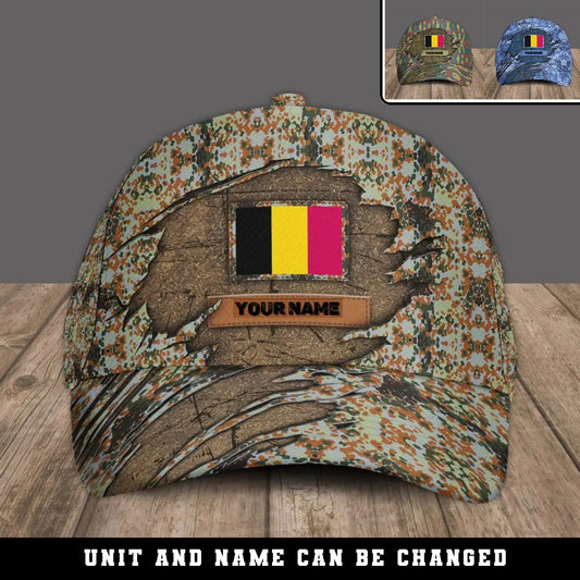 Casquette de baseball camouflage personnalisée pour soldat/vétéran belge - 16841952 - D04