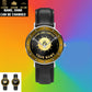 Montre Personnalisée Soldat/Vétéran Belge Avec Nom, Grade Et Année En Cuir Noir Surpiqué - 1803240001 - Version Or