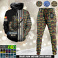 Personalized Belgium Soldier/Veteran Camo with Rank And Name Combo Zip Hoodie + Jogger - 17616960