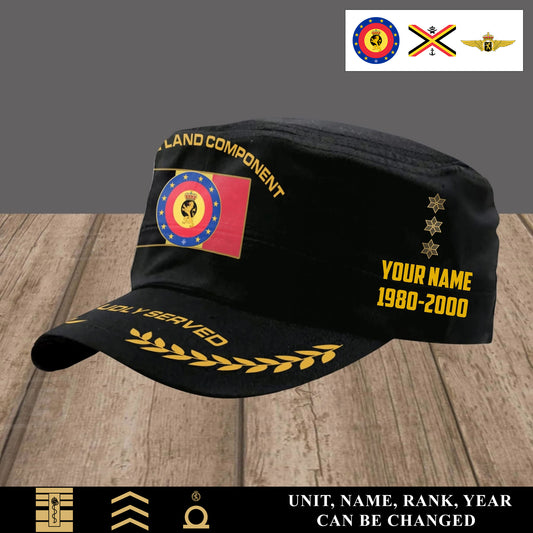 Personalized Belgium Soldier/ Veteran With Name, Year And Rank Military Cap - 17502048