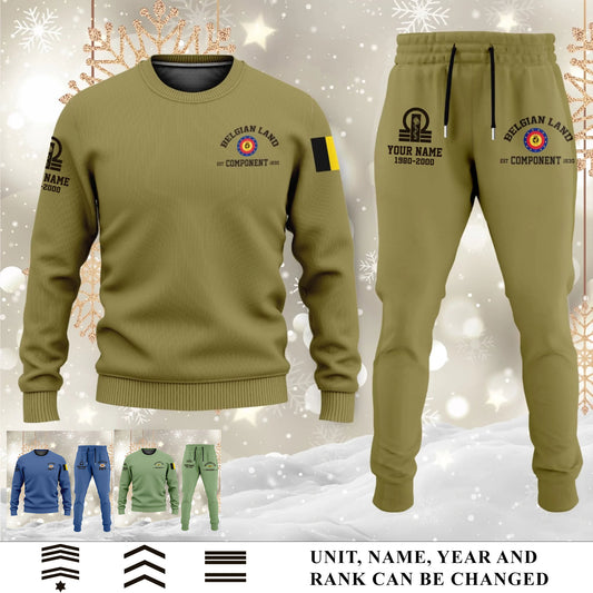 Belgian Combo Sweater + Jogger – Personalized with Name, Rank & Year - 17584128