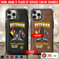 Personalized Belgium Soldier/Veteran Camo with Name, Rank and Year Leather Flip Phone Case - 17648928