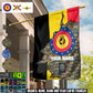 Personalized Belgium Solider/ Veteran Camo With Name & Rank House Flag 3D Printed - 1759536002