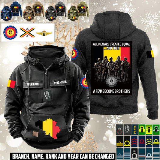 Personalized Belgium Soldier/Veteran Vintage Hoodie All Over Printed - 1760486401