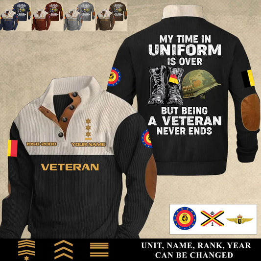 Personalized Belgium Soldier/ Veteran With Name, Year And Rank Sports Sweatshirt - 17553024