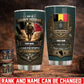Personalized Belgium Veteran/ Soldier With Rank And Name Camo Tumbler - 17731872