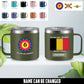 Personalized Belgium Soldier/ Veteran With Name  Stainless Steel Coffee Mug Printed - 1761177602