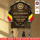 Personalized Belgium Veteran/ Soldier With Rank, Year And Name Wooden Key Holder - 17757792