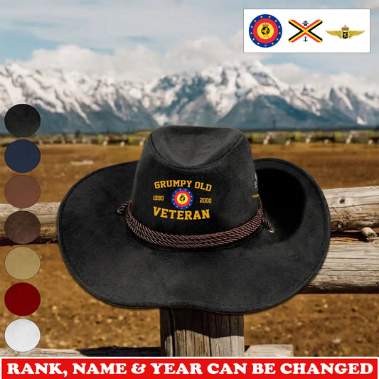 Personalized Belgium Soldier/ Veteran With Rank, Name and Year Cowboy Hat - 1775433604