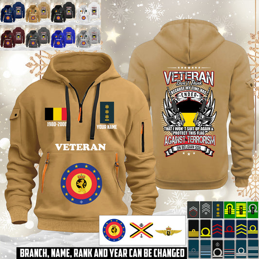 Personalized Belgium Soldier/ Veteran With Name, Year And Rank Zip Hoodie Multicolor - 17642880