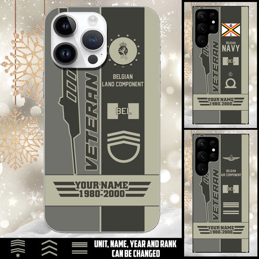 Belgian Military Phone Case – Personalized with Name, Rank & Year - 17579808