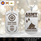 Personalized Belgium Soldier/Veteran with Rank, Name & Year Dog Tag Necklace - 17657568