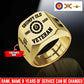 Personalized Belgium Soldier/Veteran with Name, Year and Rank Engraved Men’s Ring - 17640288