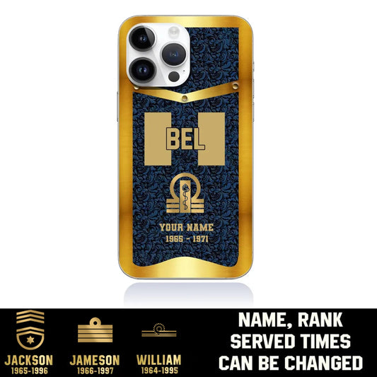 Personalized Belgium Soldier/Veterans With Rank And Name Phone Case Printed - 1409230001