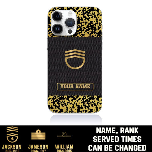 Personalized Belgium Soldier/Veterans With Rank And Name Phone Case Printed - 1509230001