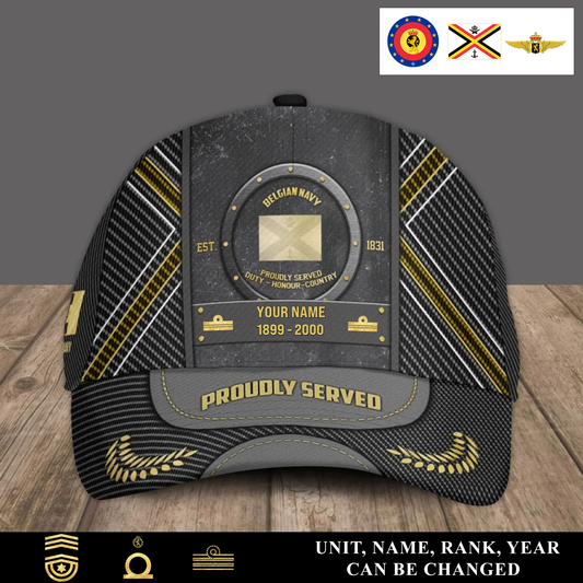 Personalized Rank, Year And Name Belgium Soldier/Veterans Baseball Cap - 17429472