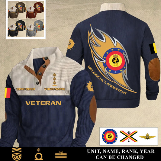 Personalized Belgium Soldier/ Veteran With Name, Year And Rank Sports Sweatshirt - 17400960