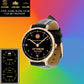 Personalized Belgium Soldier/ Veteran With Name, Rank and Year Black Stitched Leather Watch - 03052402QA - Gold Version