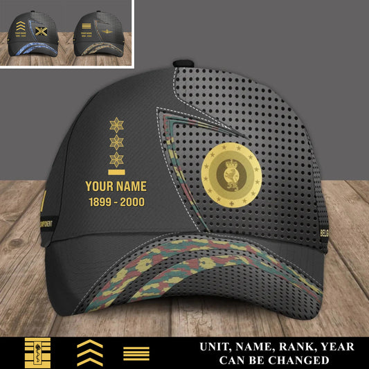 Personalized Rank, Year And Name Belgium Soldier/Veterans Baseball Cap - 17418240